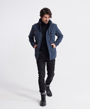 Superdry Rookie Classic Pocket Férfi Kabát Kék | XAVPZ7154